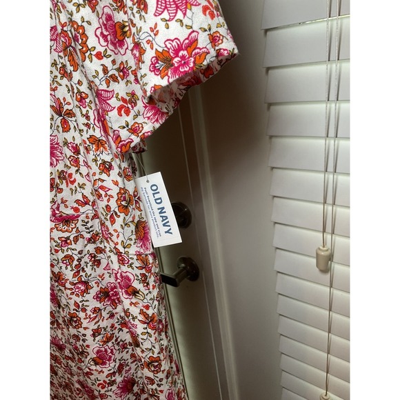 Old Navy Floral Dress V-Neck Short Sleeve Casual Summer Dress XXL - Picture 6 of 11